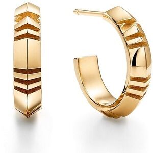 Atlas X Hoop Earrings in 18K Yellow Gold, Small